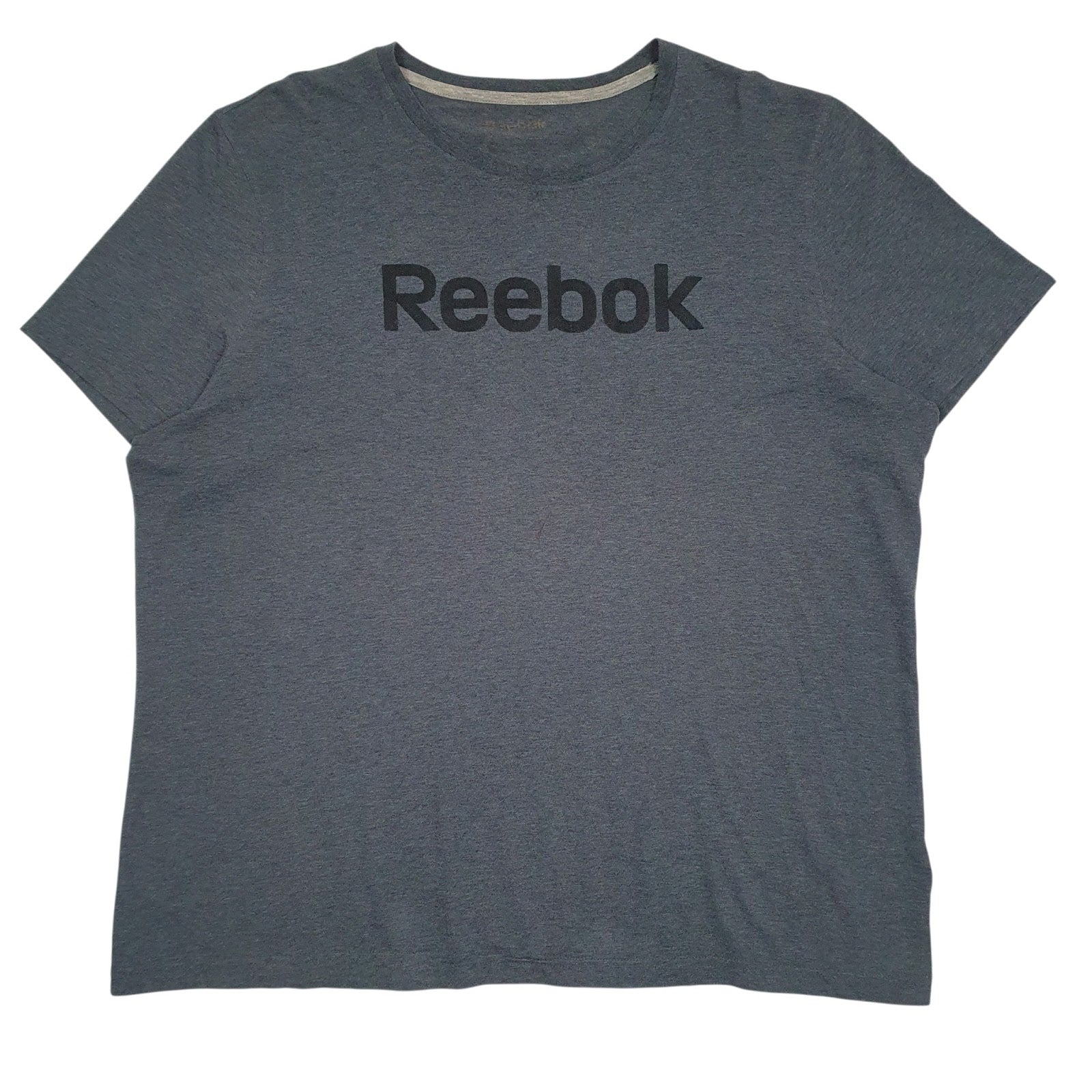 Mens Grey Reebok Spellout Short Sleeve T Shirt