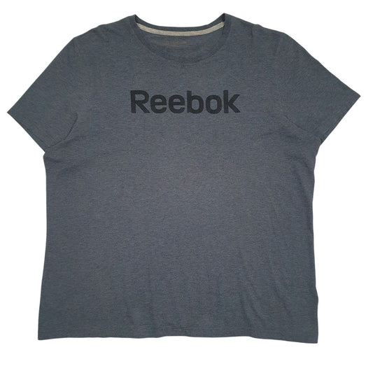 Mens Grey Reebok Spellout Short Sleeve T Shirt