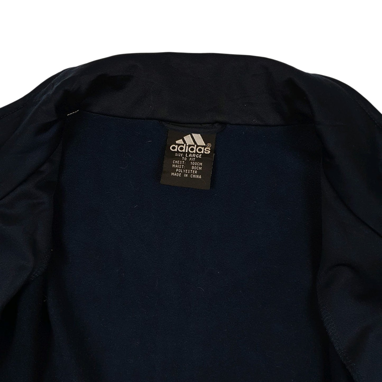 Mens Navy Adidas Vintage 2000s Track Top Full Zip Jumper