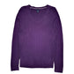 Womens Purple Tommy Hilfiger Cable Knit Crewneck Jumper