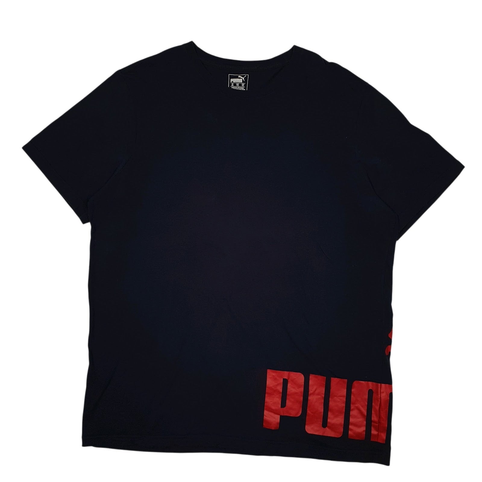 Mens Navy Puma  Short Sleeve T Shirt