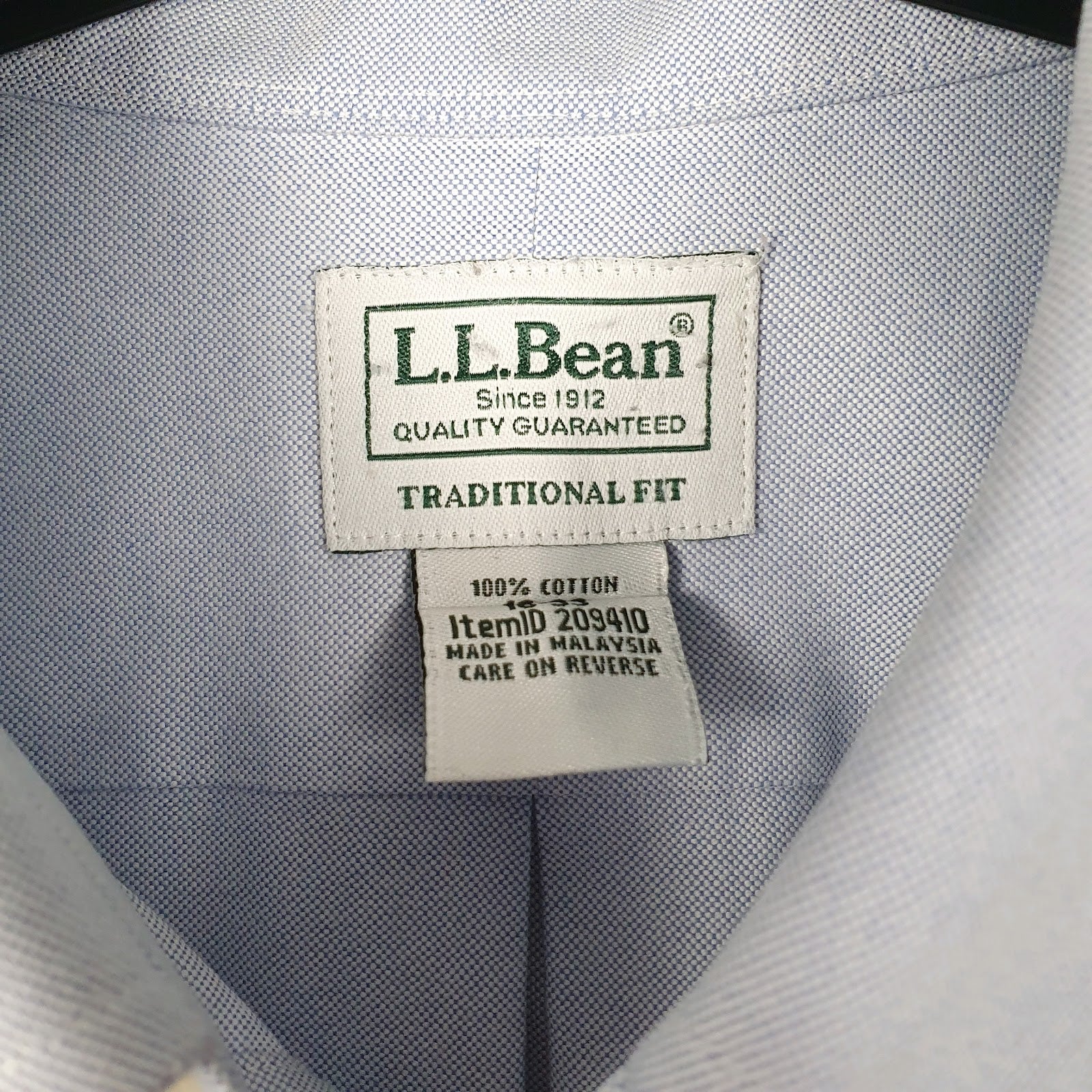 Mens Blue L.L.Bean   Shirt