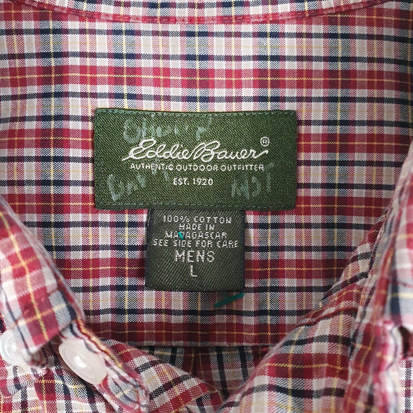Mens Red Eddie Bauer   Shirt