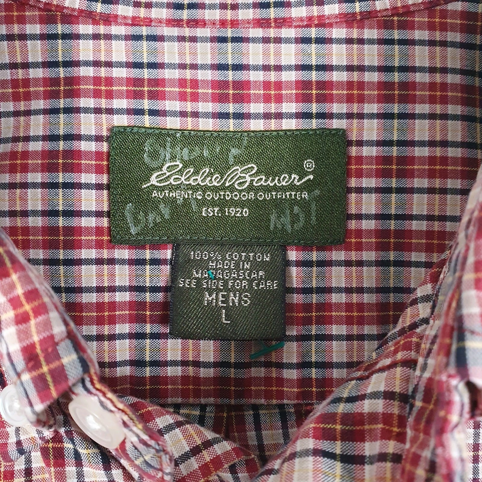 Mens Red Eddie Bauer   Shirt