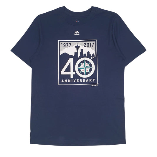 Womens Navy Majestic MLB Short Sleeve T Shirt