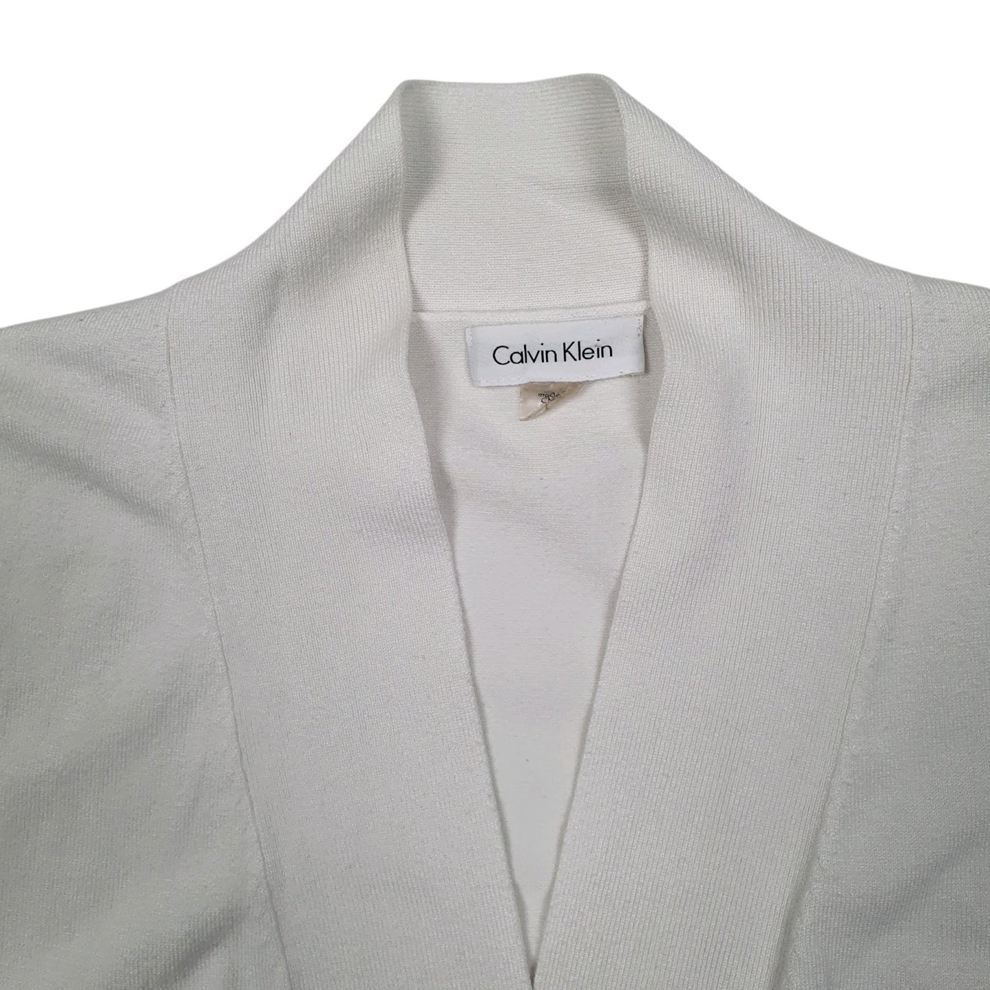 Womens White Calvin Klein Lightweight Cardigan Jumper