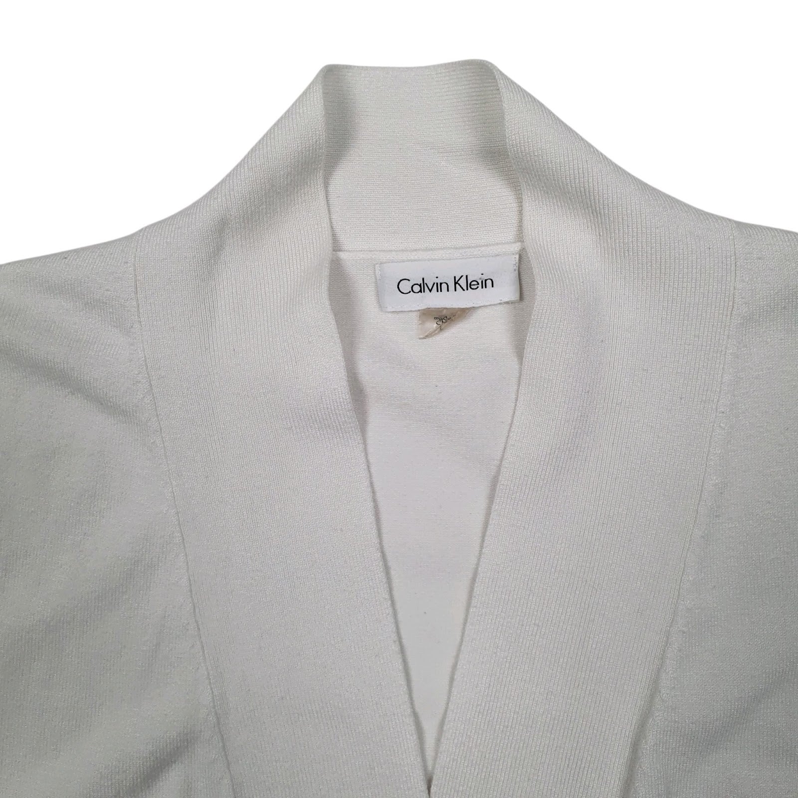 Womens White Calvin Klein Lightweight Cardigan Jumper