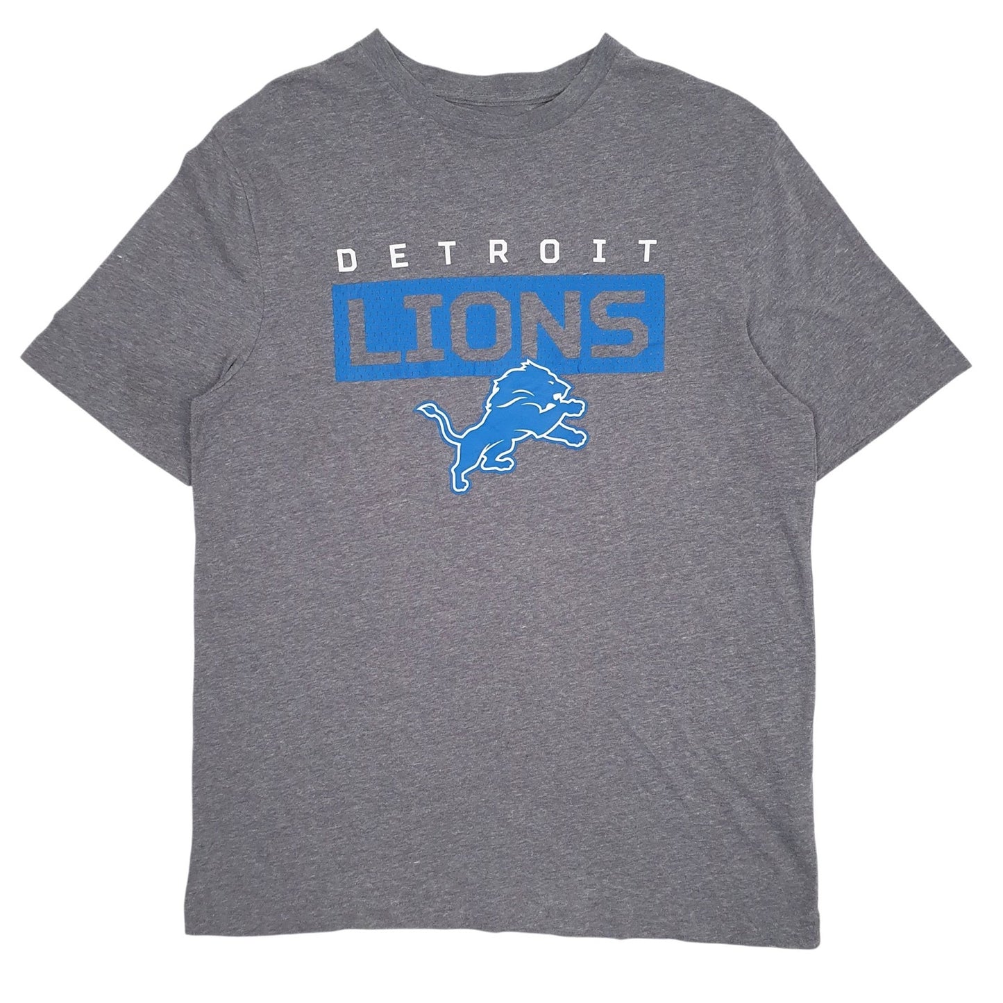 Mens Grey NFL Detroit Lions Short Sleeve T Shirt