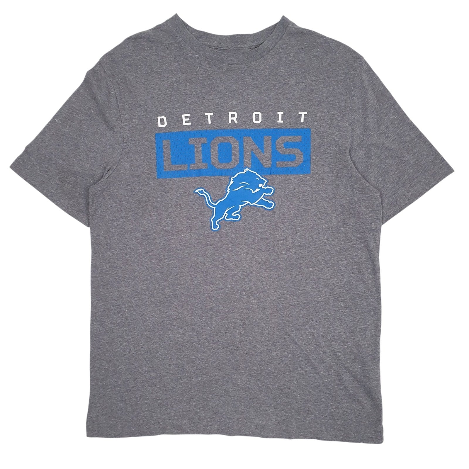 Mens Grey NFL Detroit Lions Short Sleeve T Shirt