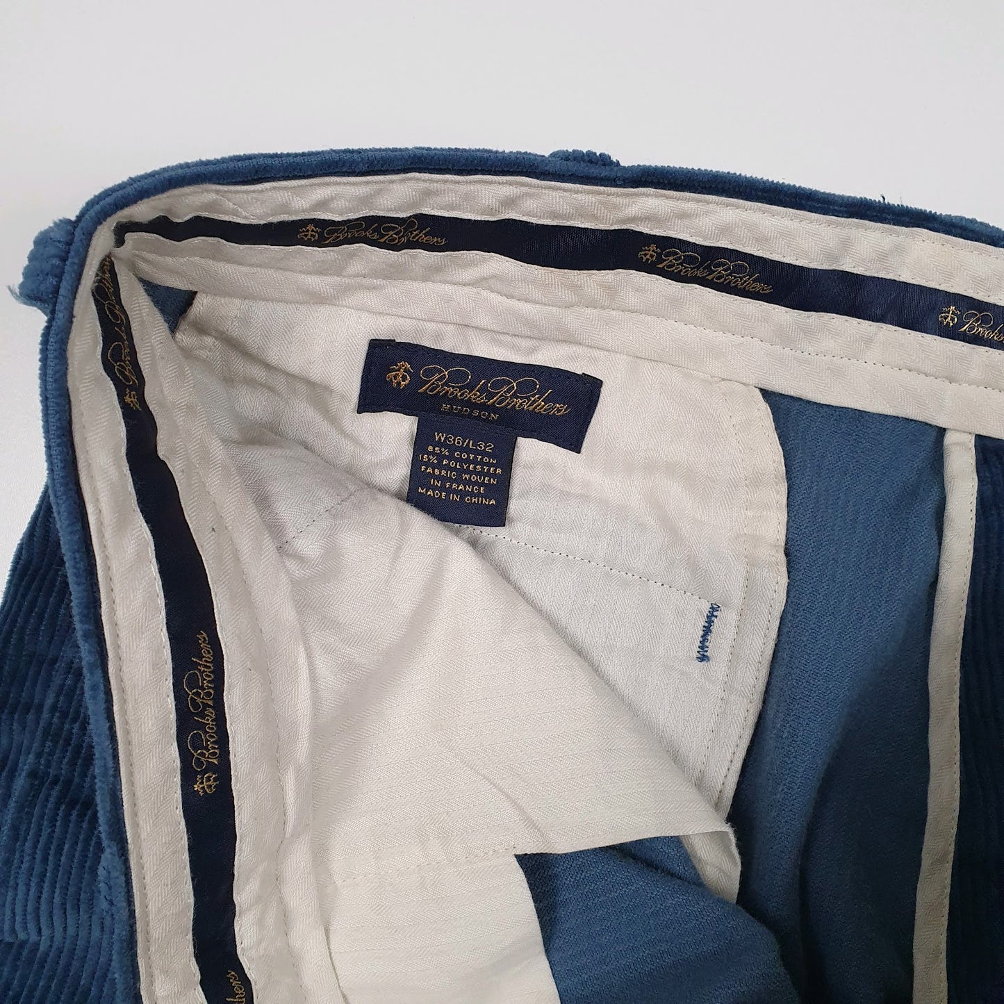 Mens Blue Brooks Brothers Hudson  Trousers
