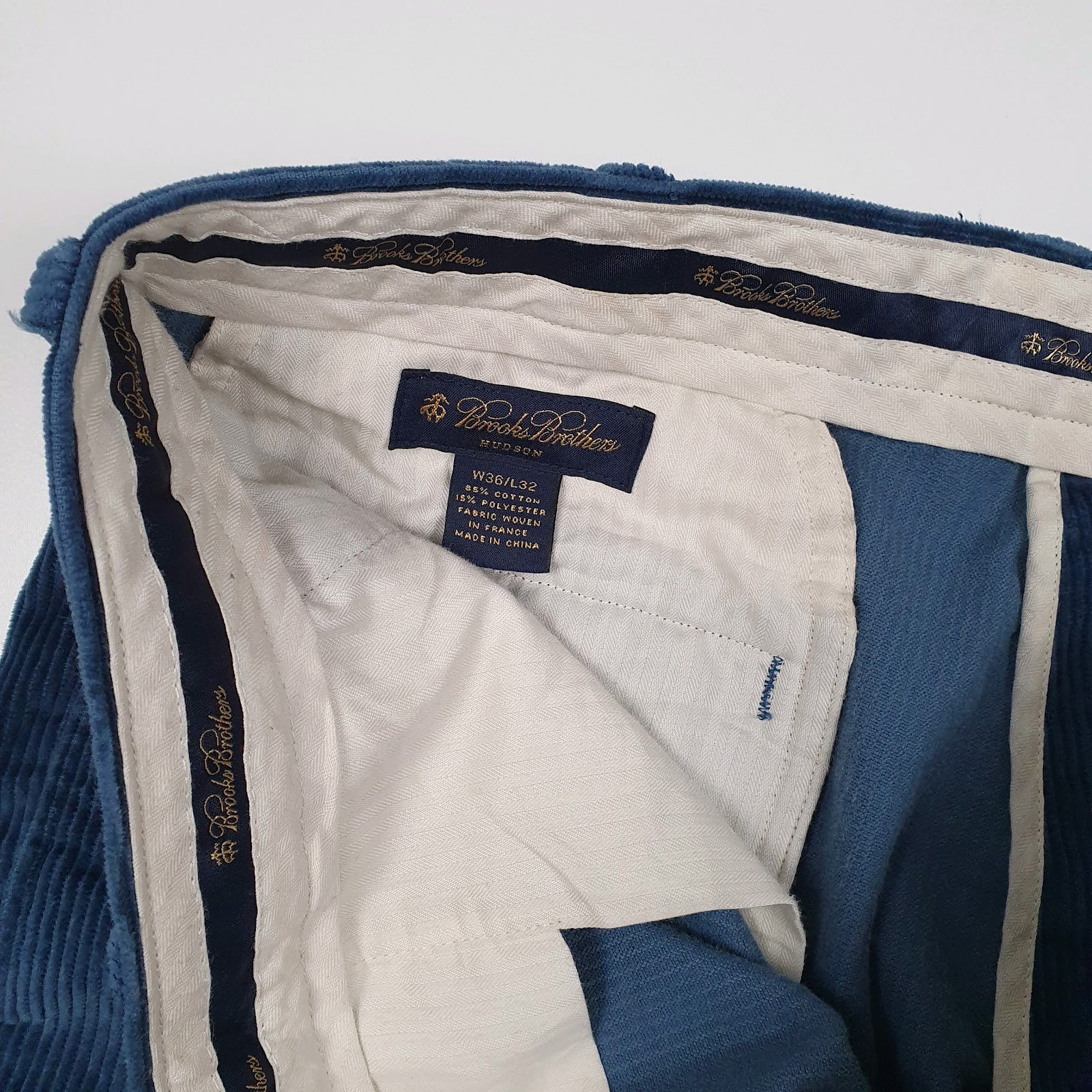 Mens Blue Brooks Brothers Hudson  Trousers