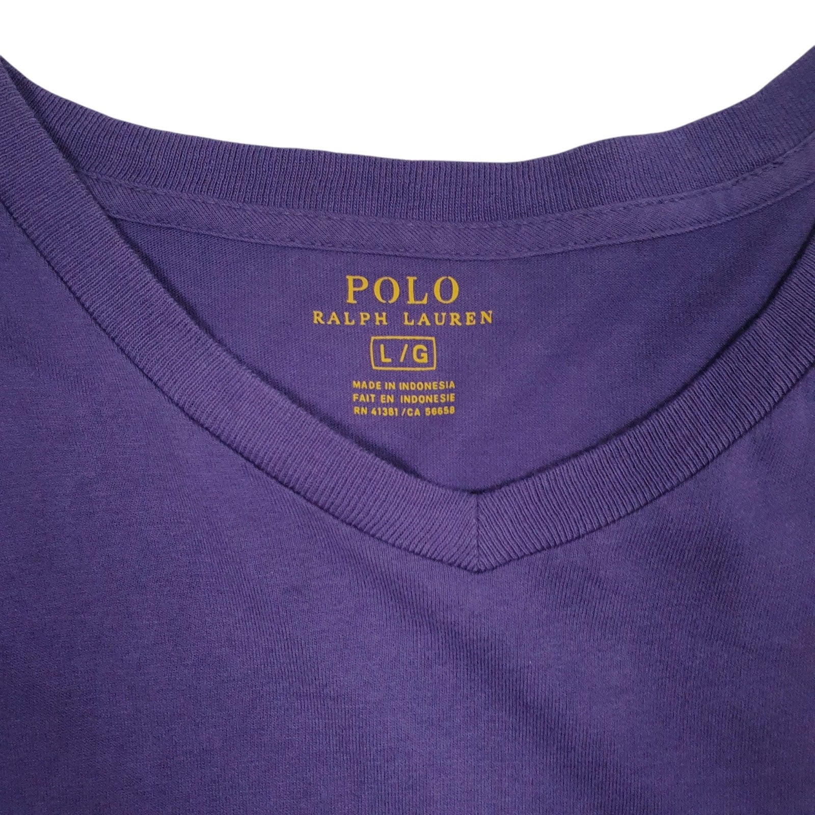 Mens Purple Polo Ralph Lauren   T Shirt