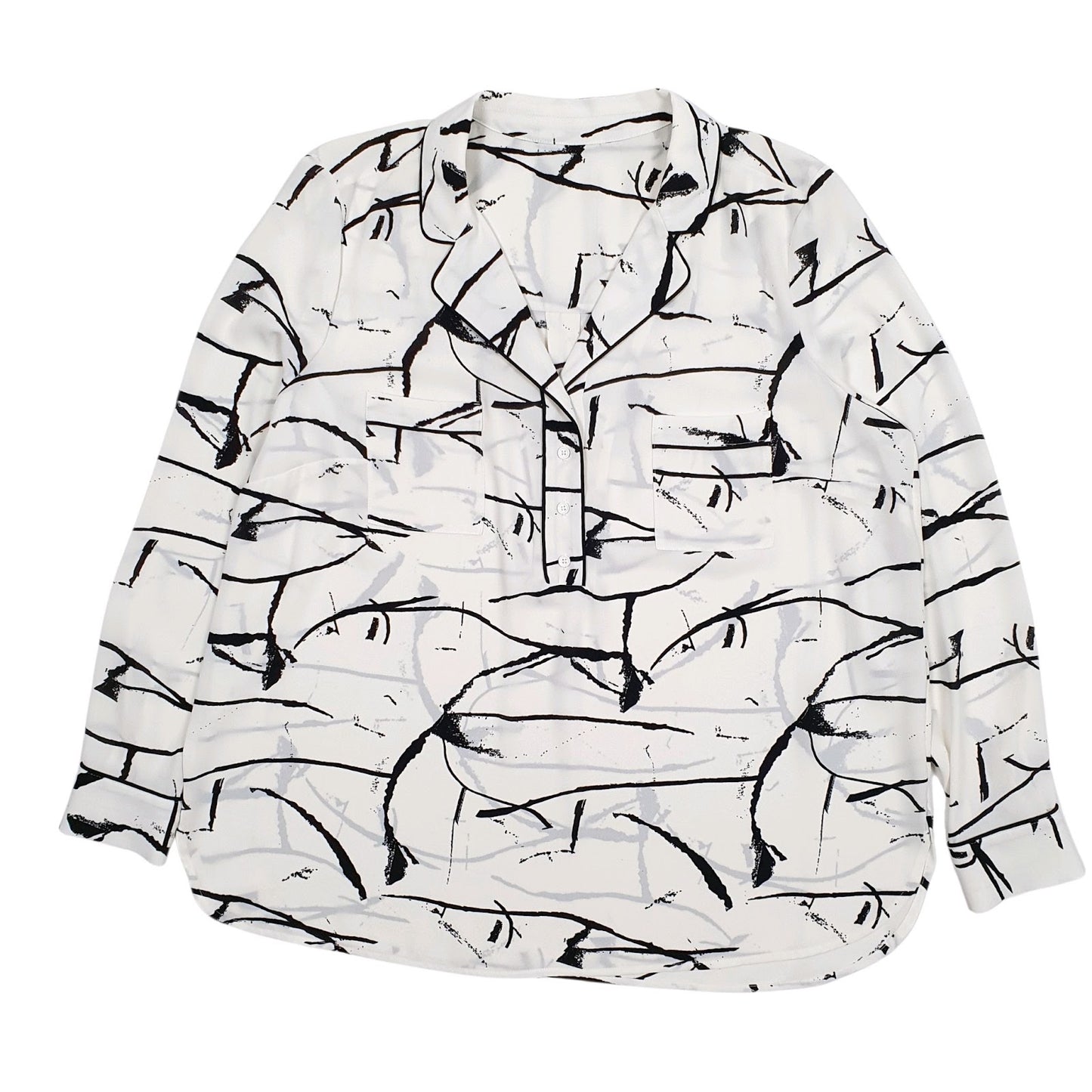 Womens Cream M&S  Long Sleeve Shirt