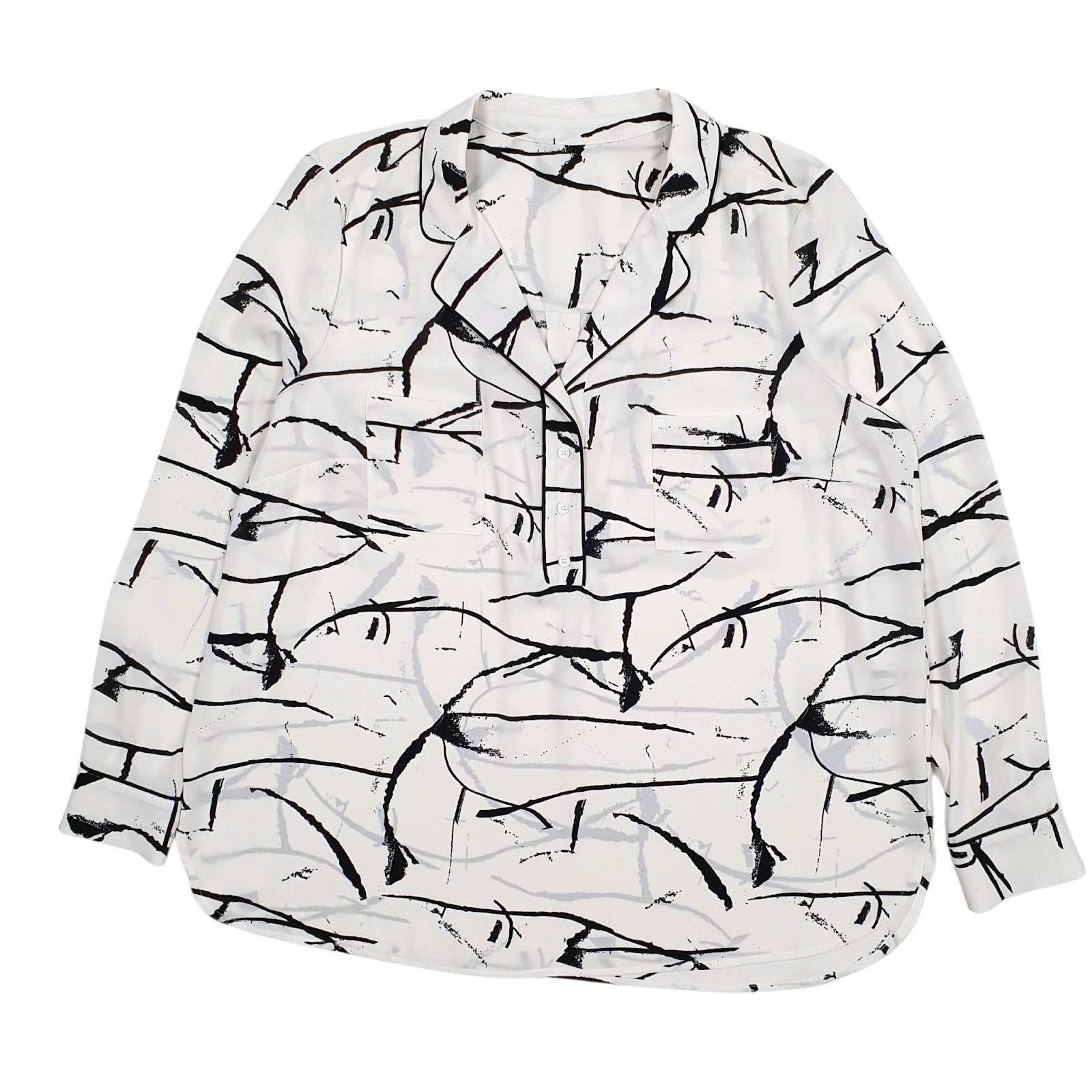 Womens Cream M&S  Long Sleeve Shirt