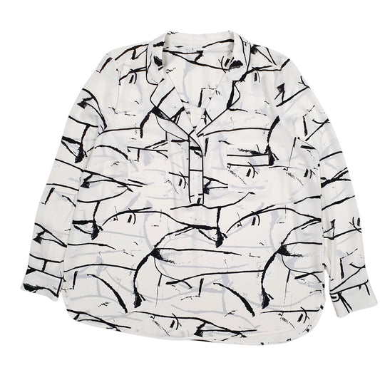 Womens Cream M&S  Long Sleeve Shirt