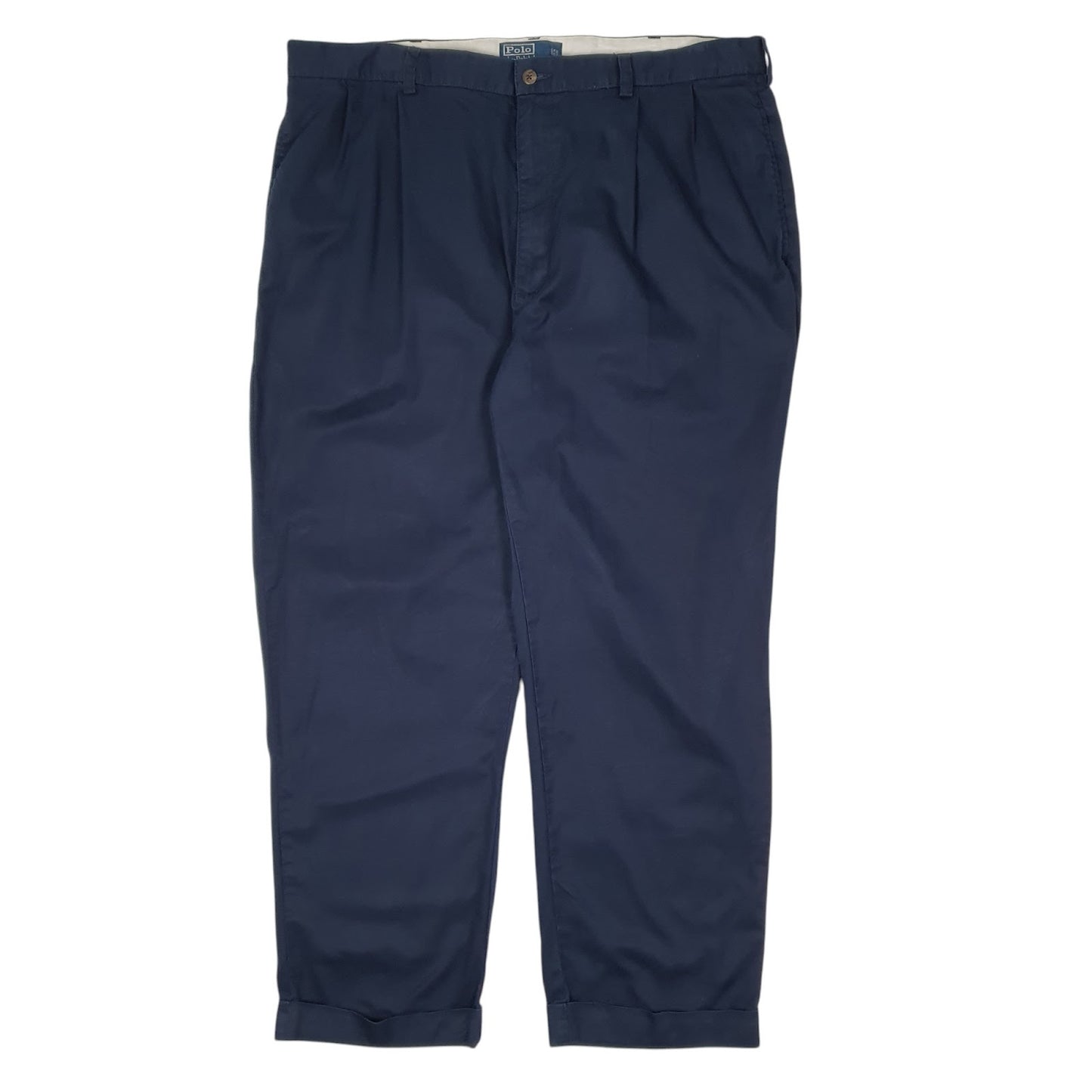 Mens Navy Polo Ralph Lauren Hammond Pant Double Pleated Chino Trousers