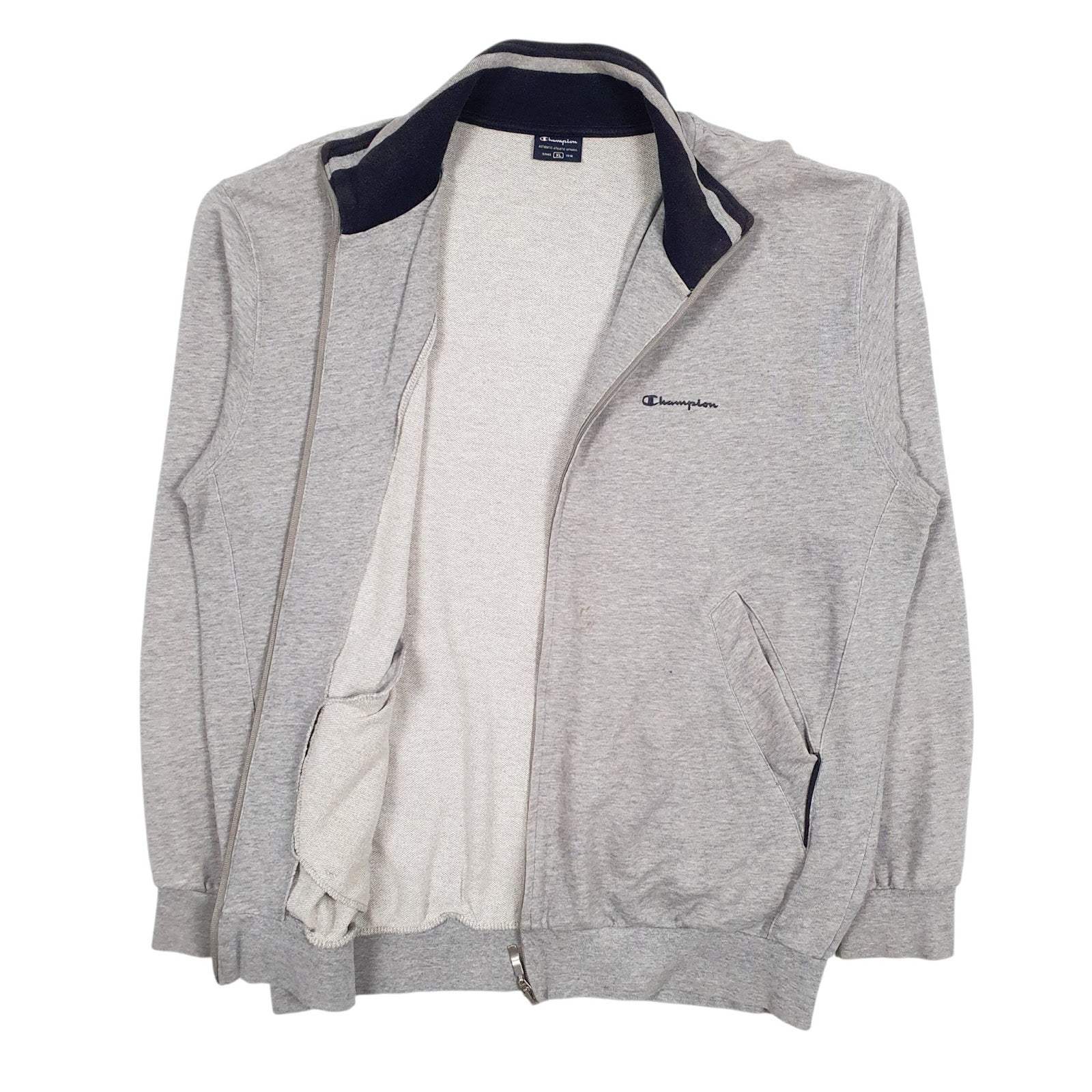Mens Grey Champion  Full Zip Jumper