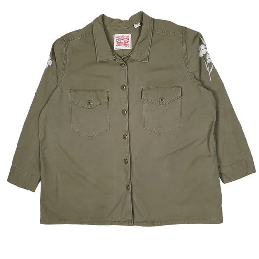 Womens Green Levis Chore Windbreaker  Coat