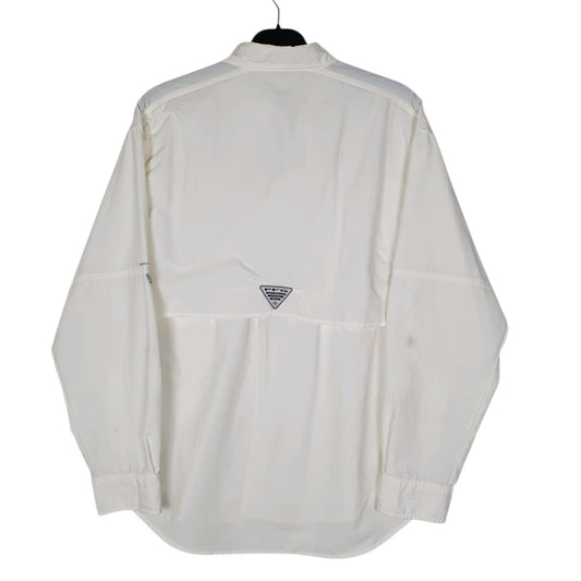 Mens White Columbia Sportswear Company PFG Fishing Omni Shade  Shirt