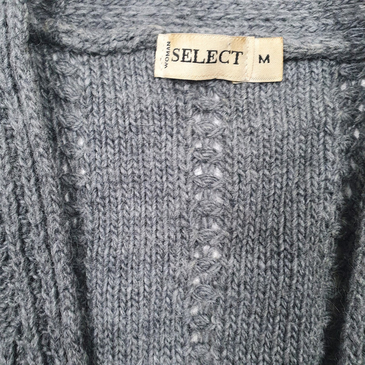 Womens Grey Select Knit Cardigan Jumper