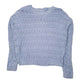 Womens Blue Anne Basket Knit Crewneck Jumper