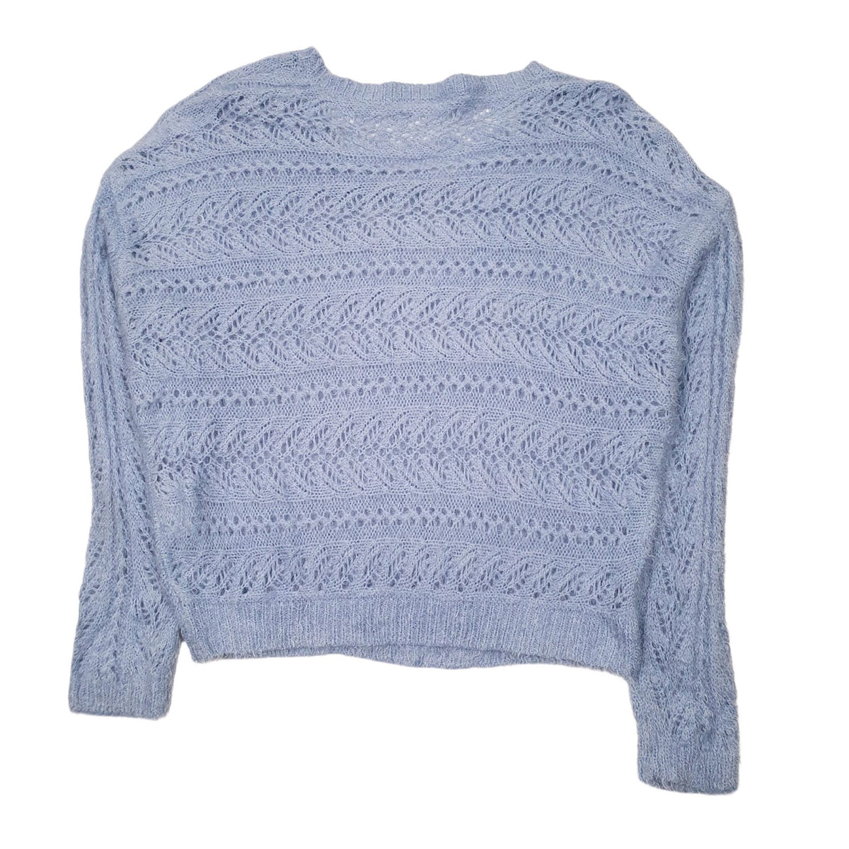 Womens Blue Anne Basket Knit Crewneck Jumper