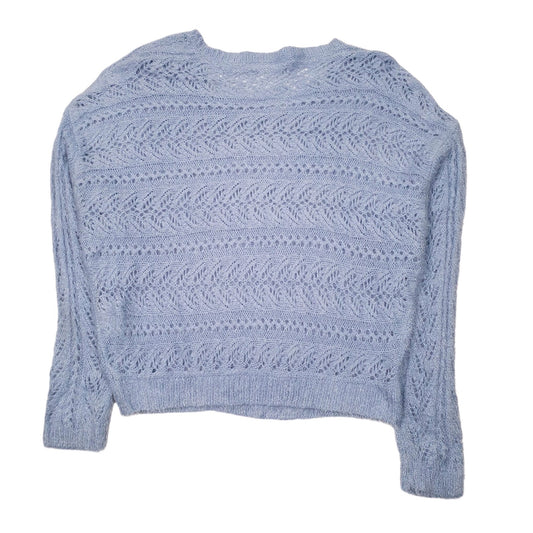 Womens Blue Anne Basket Knit Crewneck Jumper