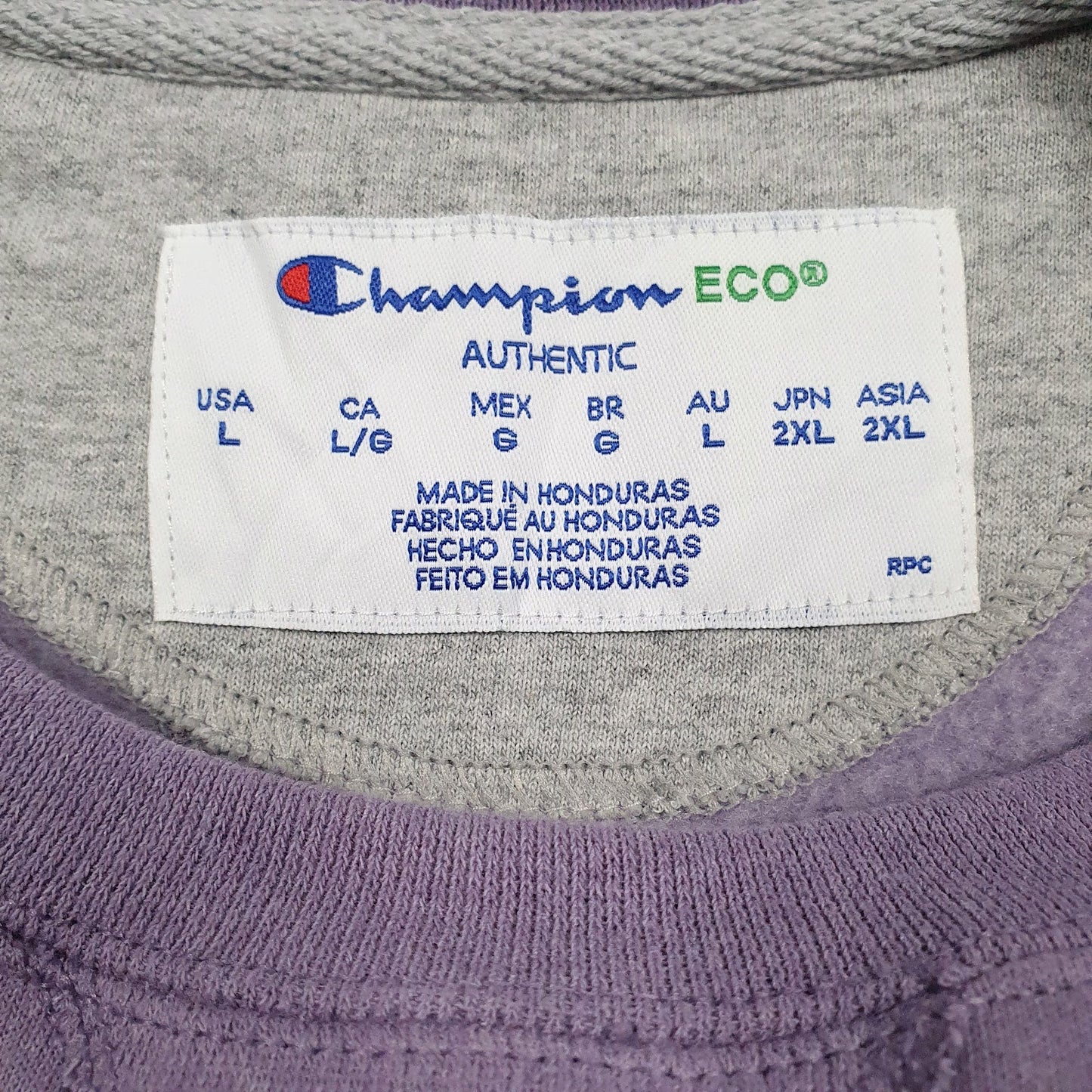 Womens Purple Champion  Crewneck Jumper