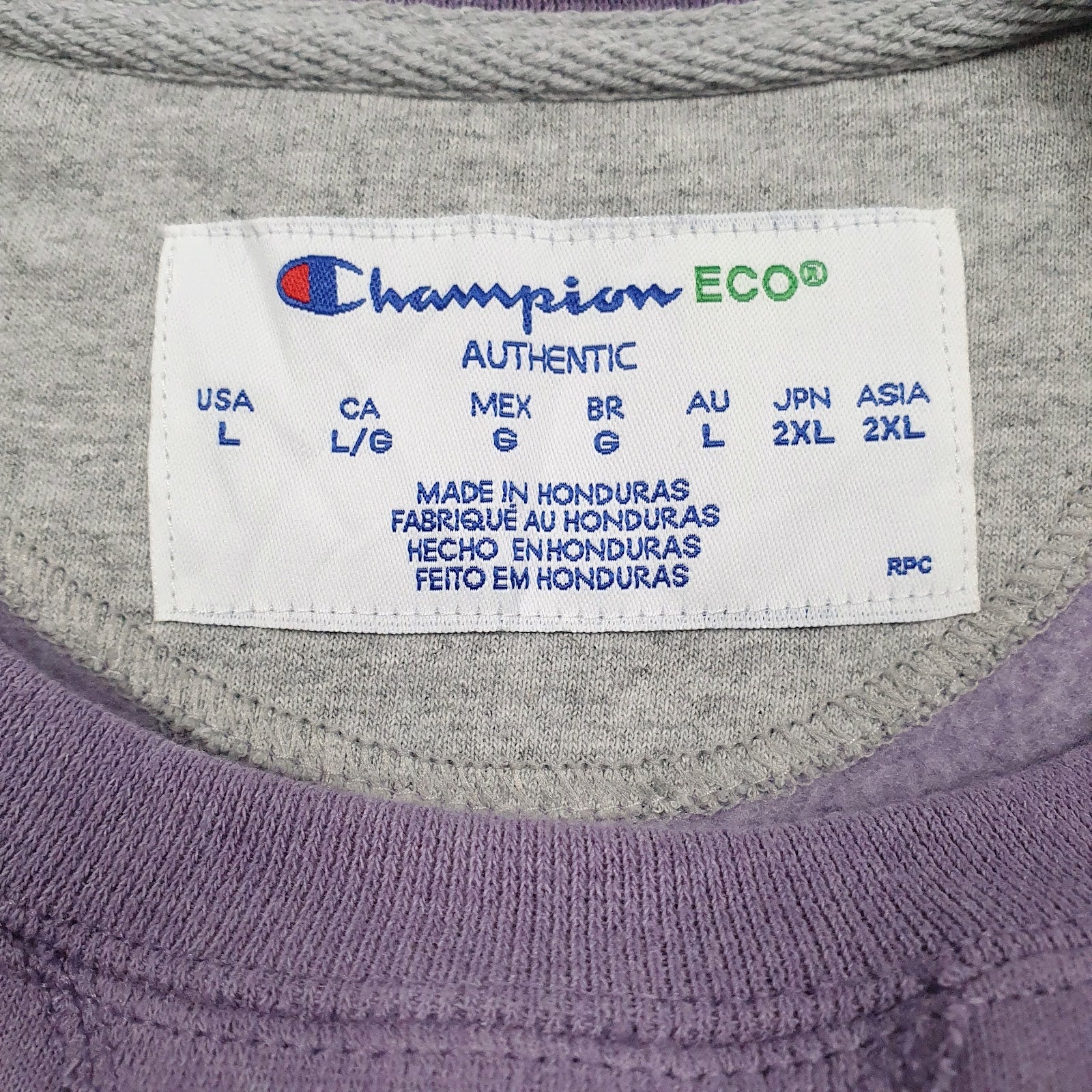 Womens Purple Champion  Crewneck Jumper