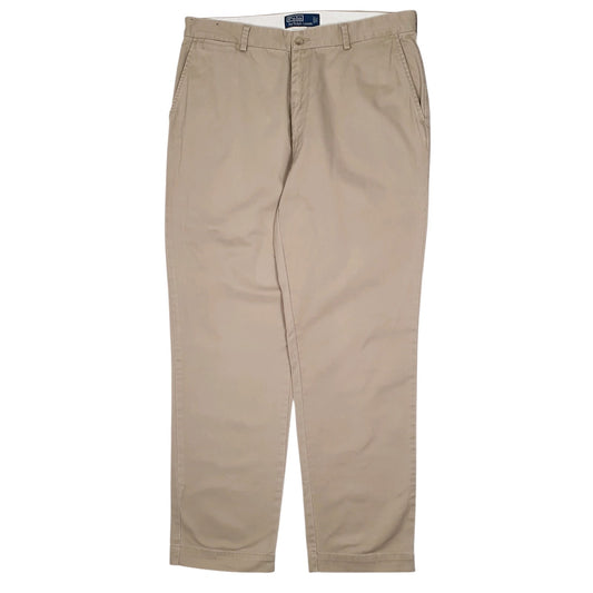 Mens Beige Polo Ralph Lauren Vintage 00s Chino Trousers