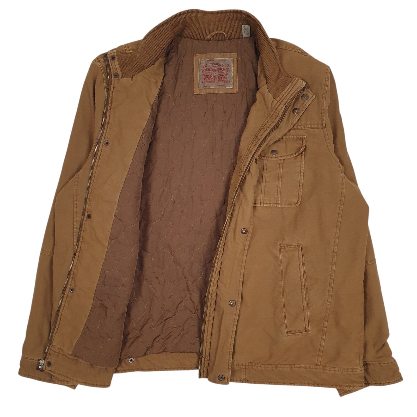 Mens Brown Levis Padded  Coat