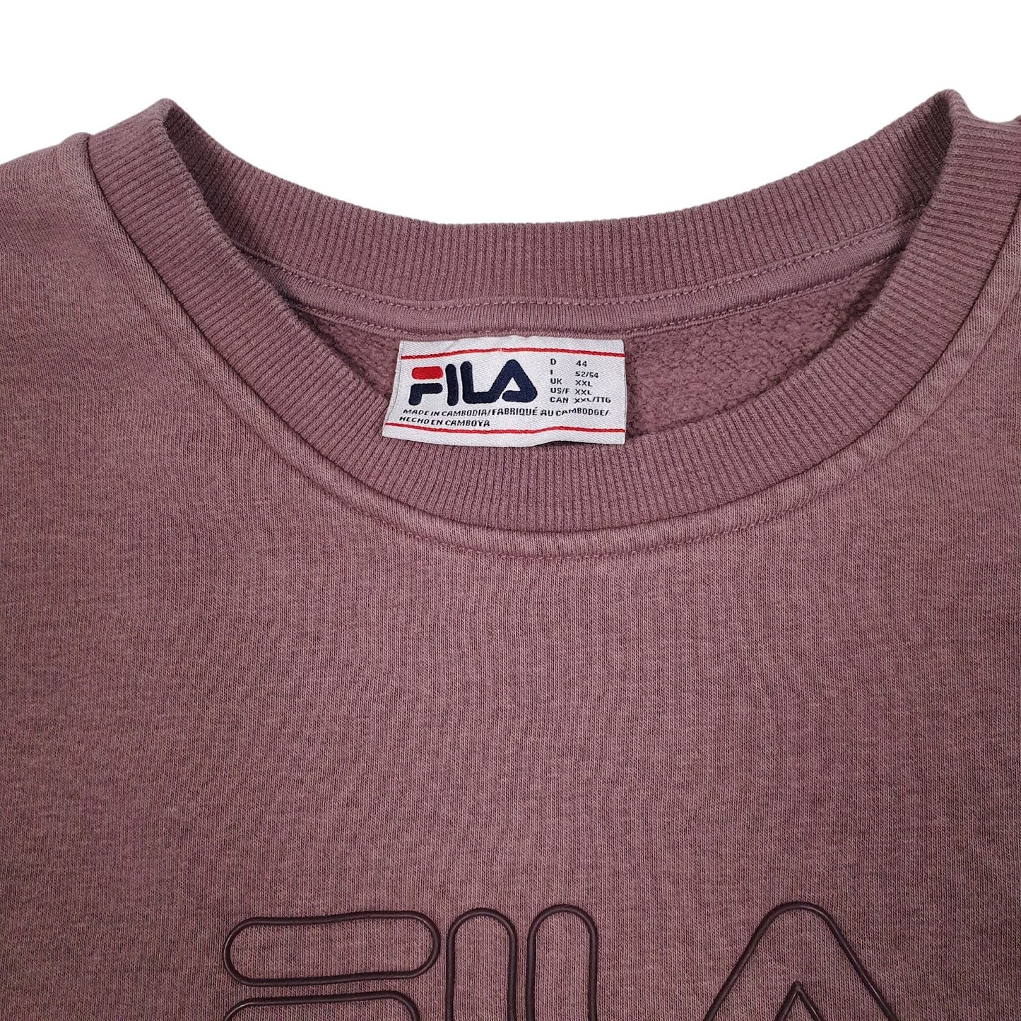 Womens Purple Fila  Crewneck Jumper