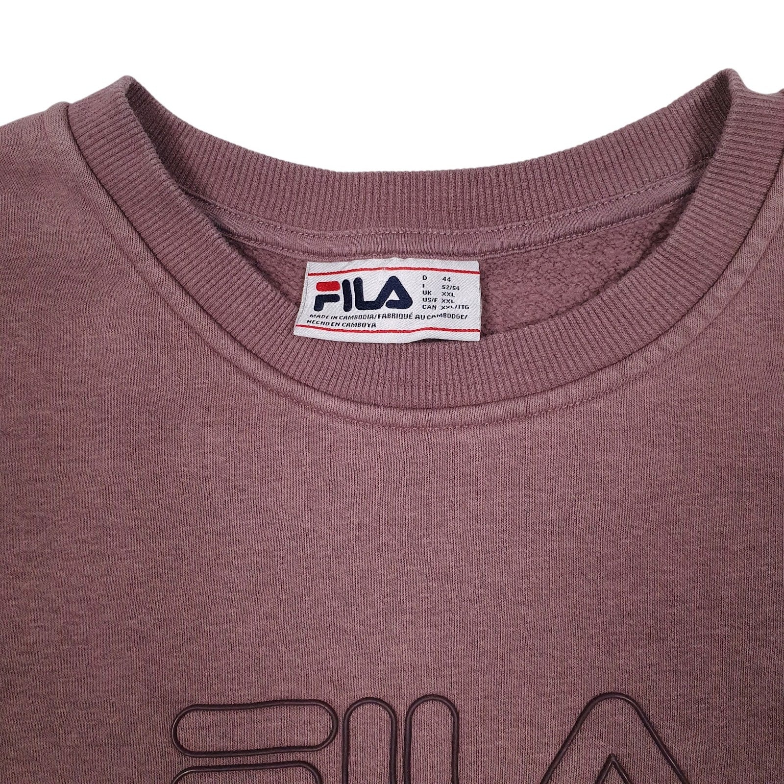 Womens Purple Fila  Crewneck Jumper