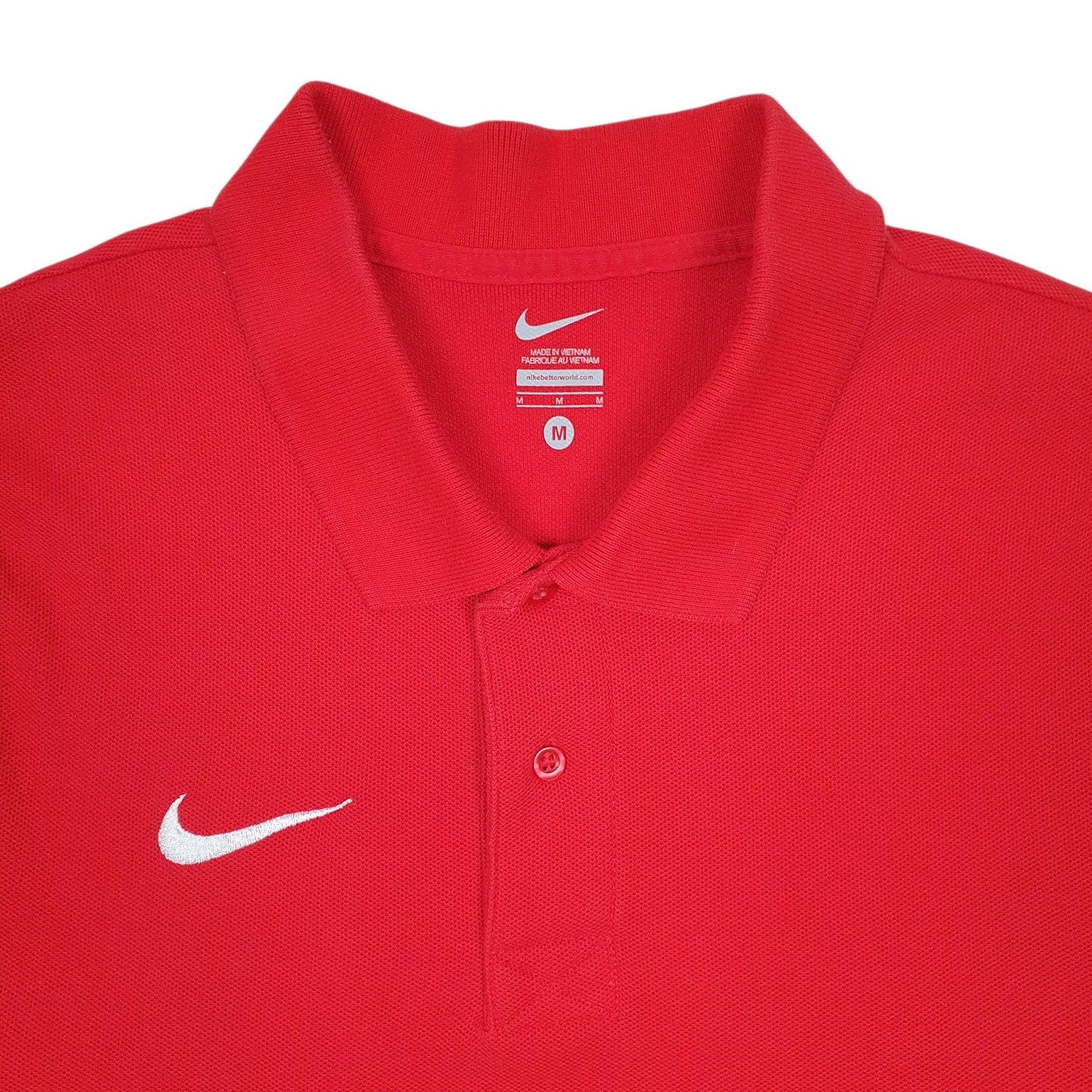 Mens Red Nike  Hoodie Polo Shirt