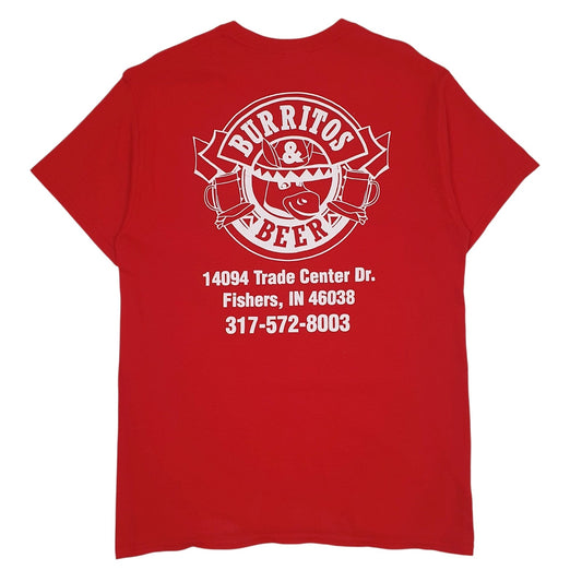 Mens Red Gildan Fishers Tigers Football  T Shirt