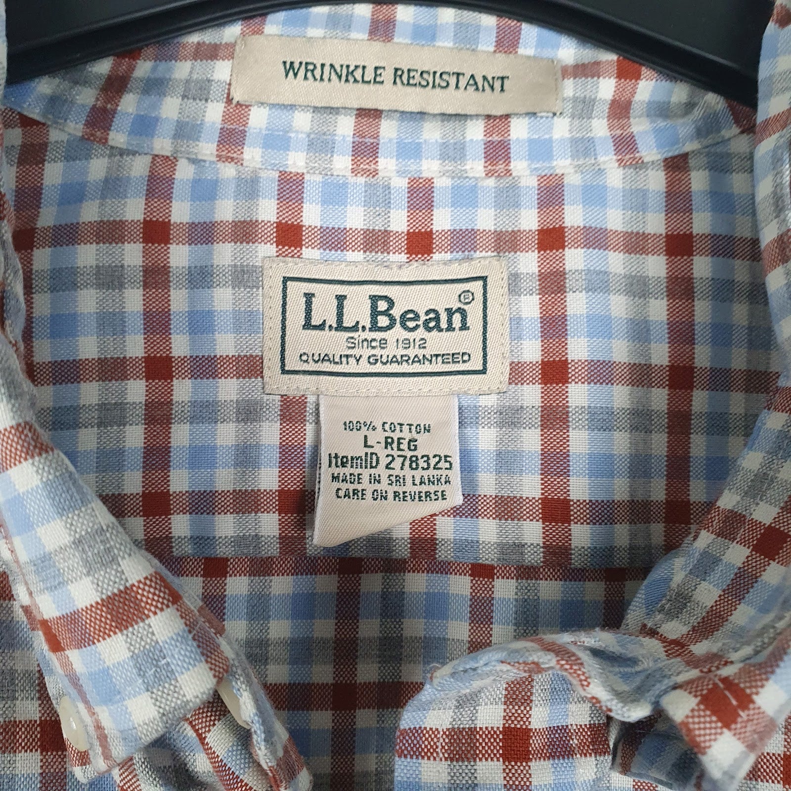 Mens Blue L.L.Bean   Shirt