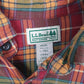 Mens Green L.L.Bean Flannel  Shirt