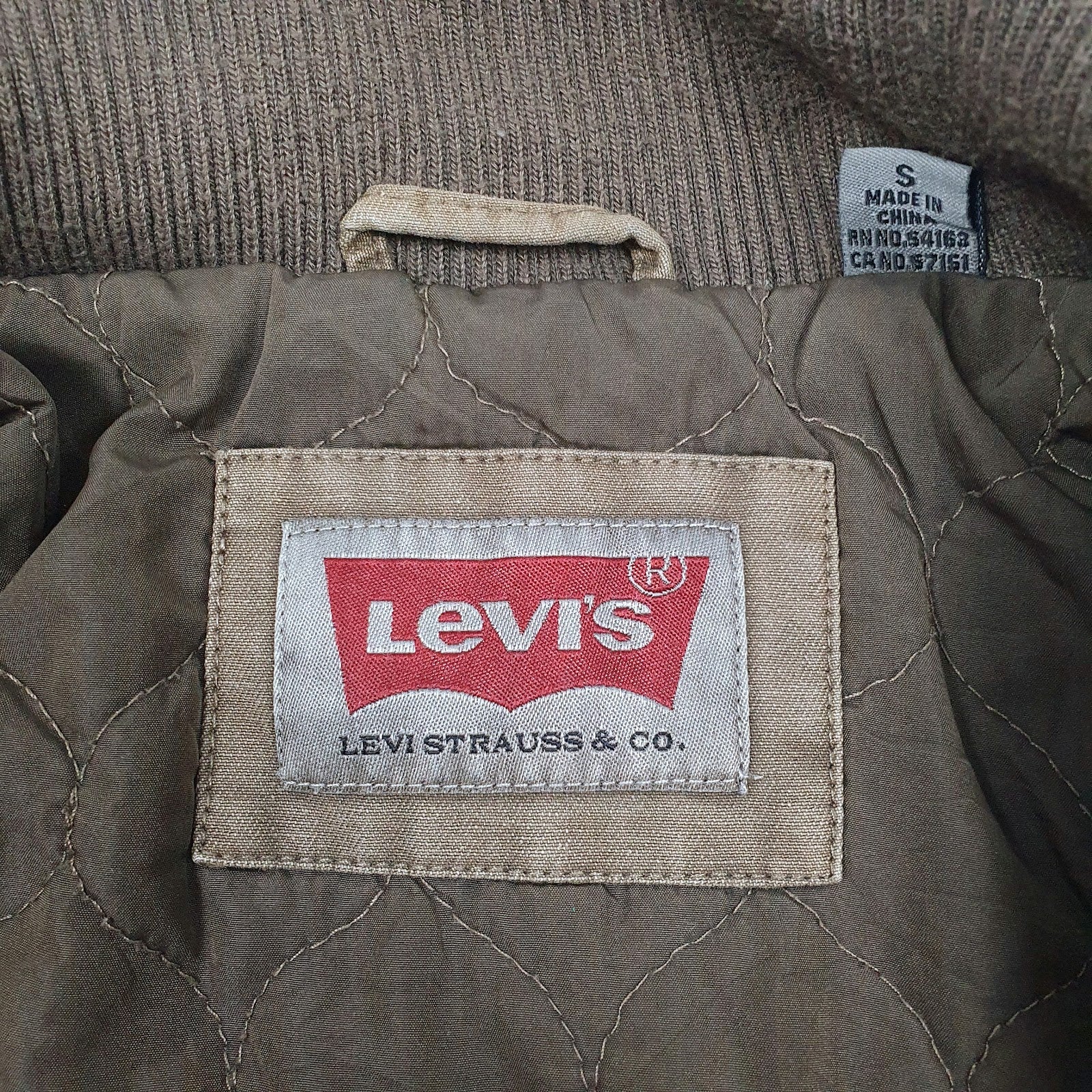 Mens Brown Levis Padded  Coat