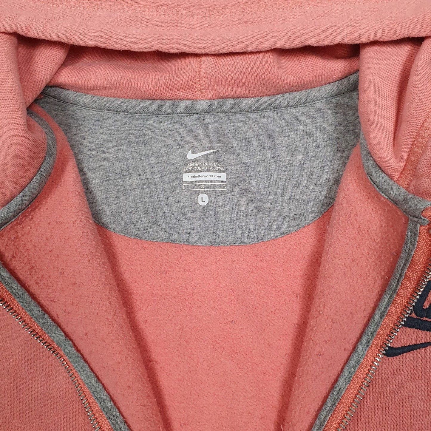Womens Pink Nike Hoodie Full Zip Jumper
