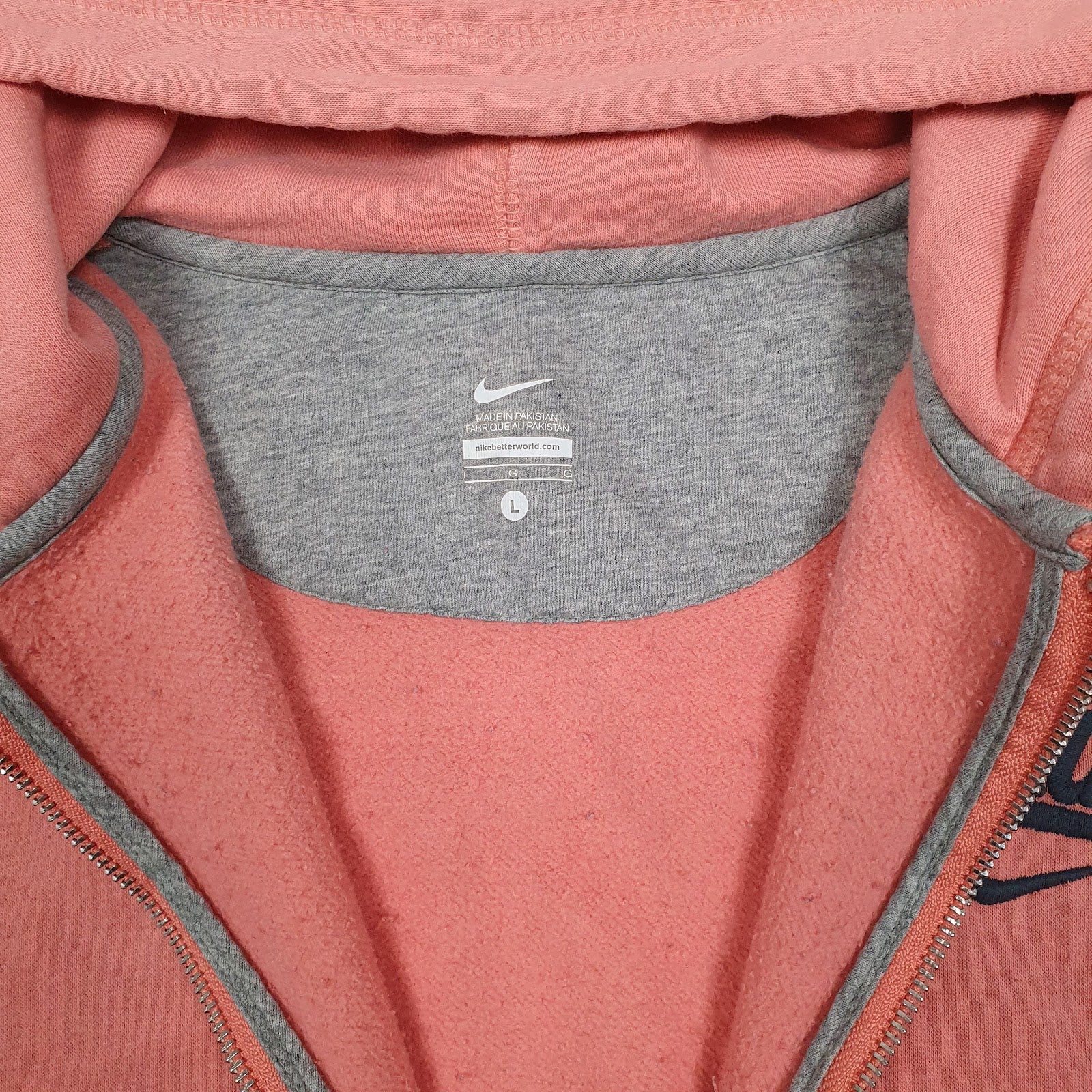 Womens Pink Nike Hoodie Full Zip Jumper