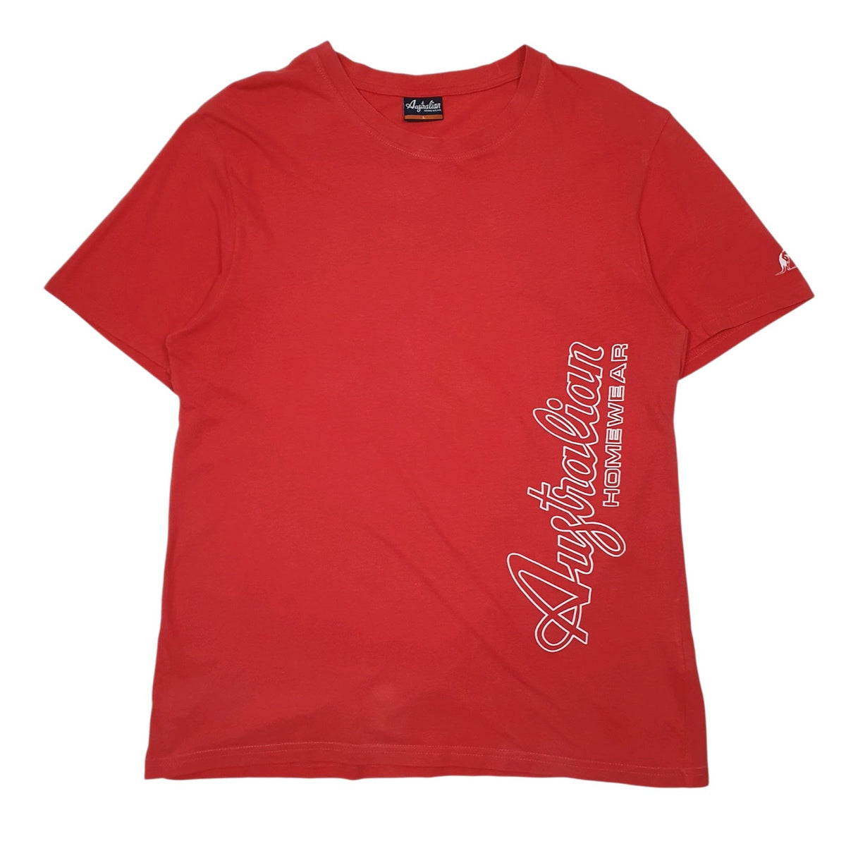 Mens Red Australian  Short Sleeve T Shirt