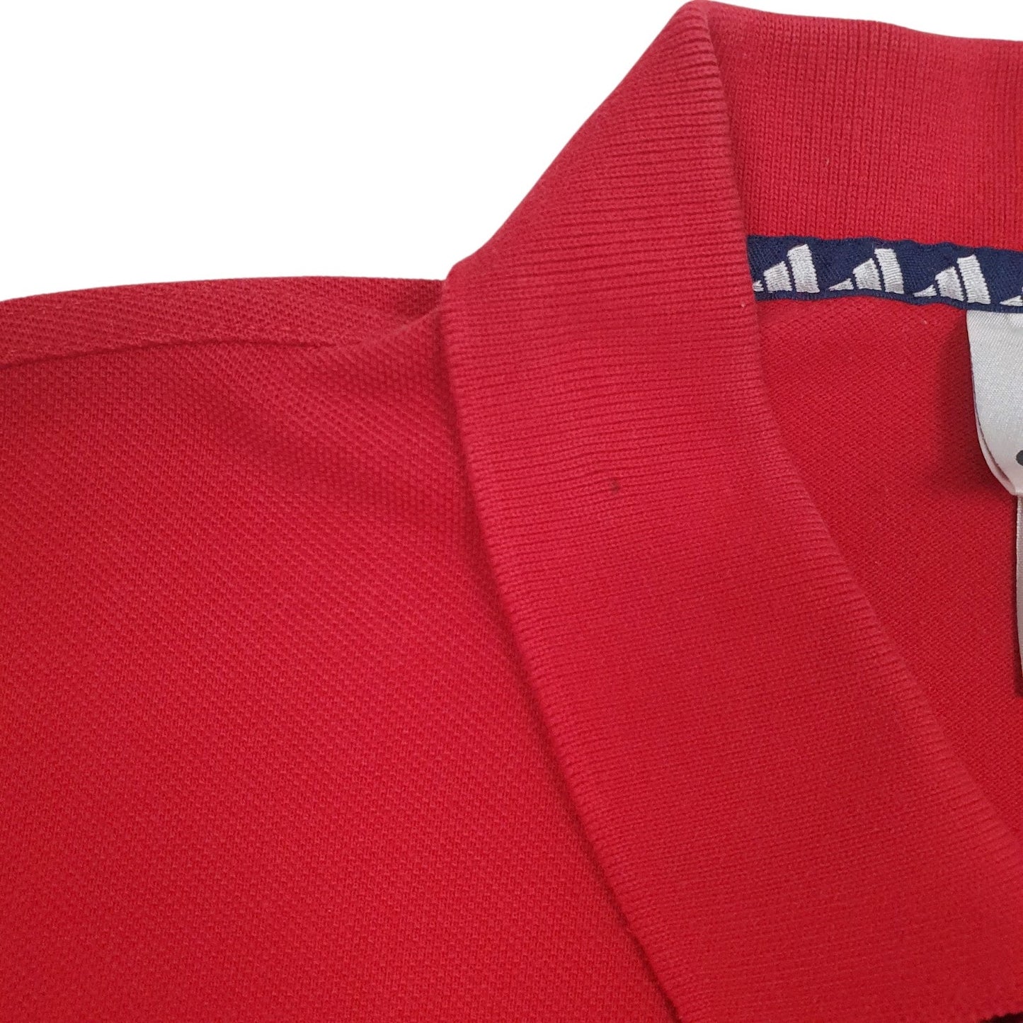Mens Red Adidas Vintage 90s  Polo Shirt