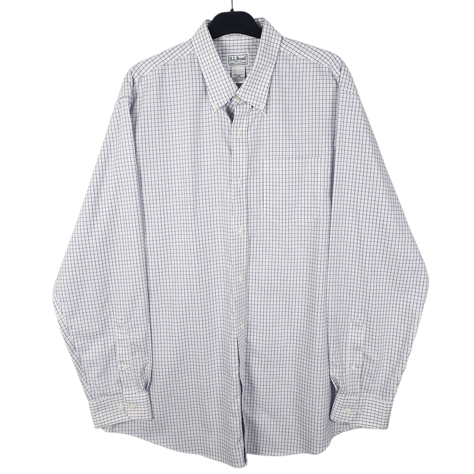 Mens White L.L.Bean  Long Sleeve Shirt