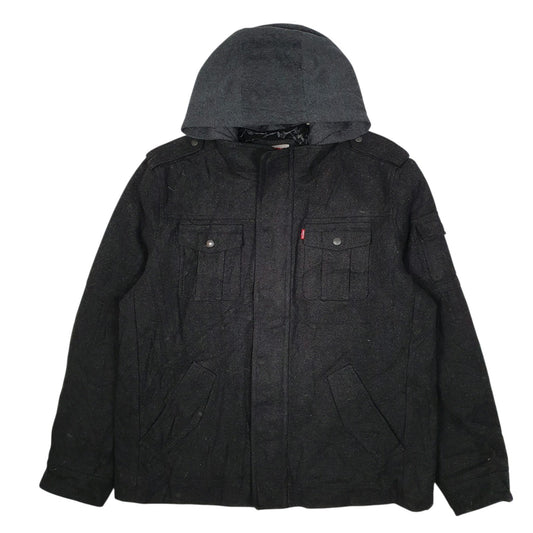 Mens Grey Levis Hoodie  Coat
