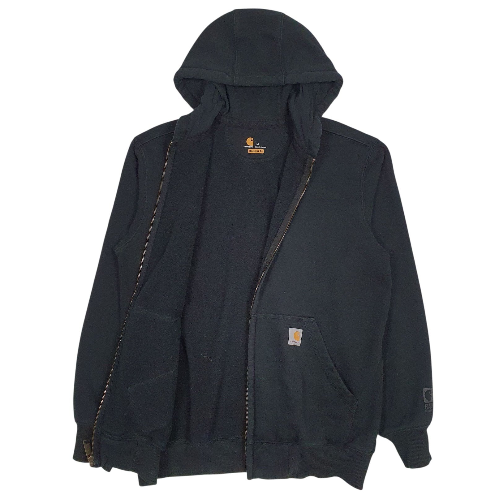 Mens Black Carhartt General Pump Full Zip Jumper