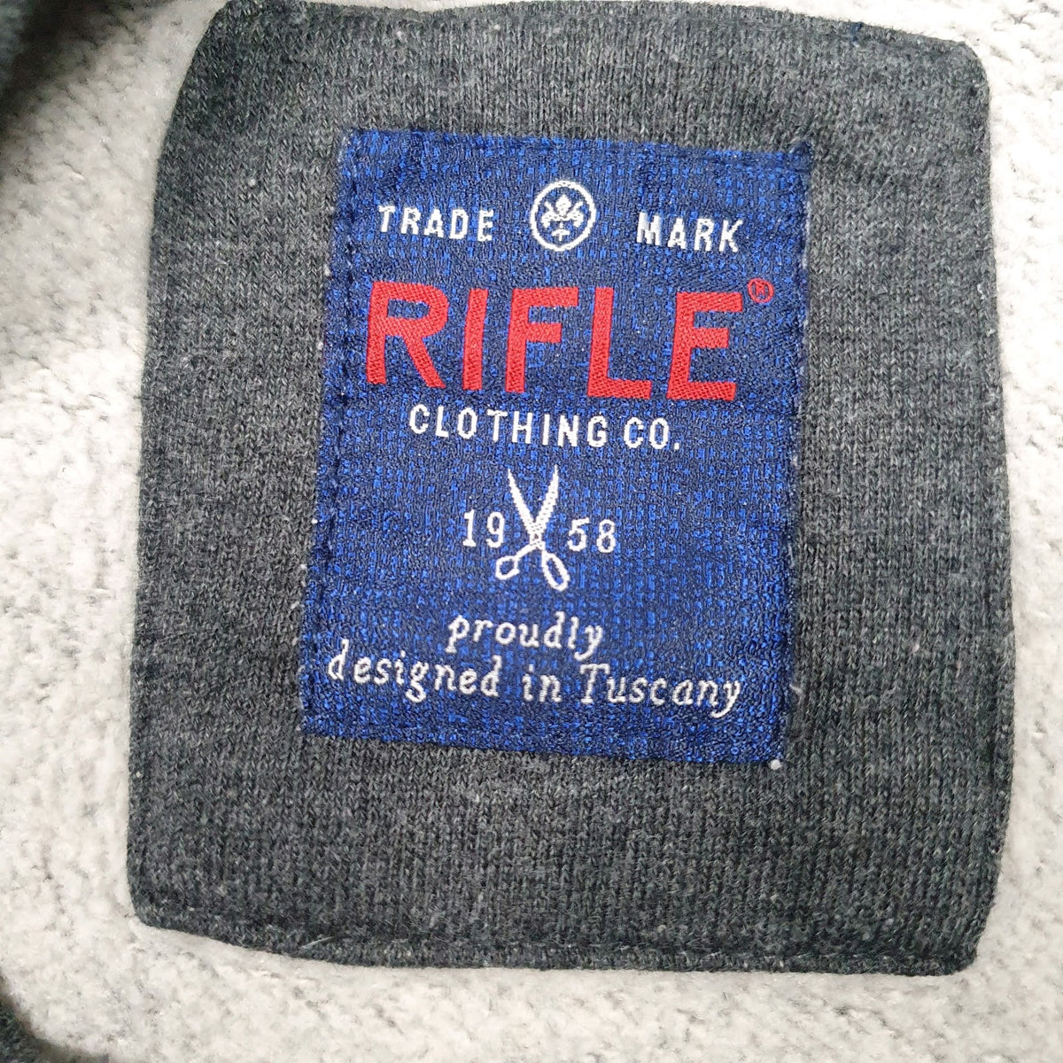 Mens Grey Rifle  Crewneck Jumper