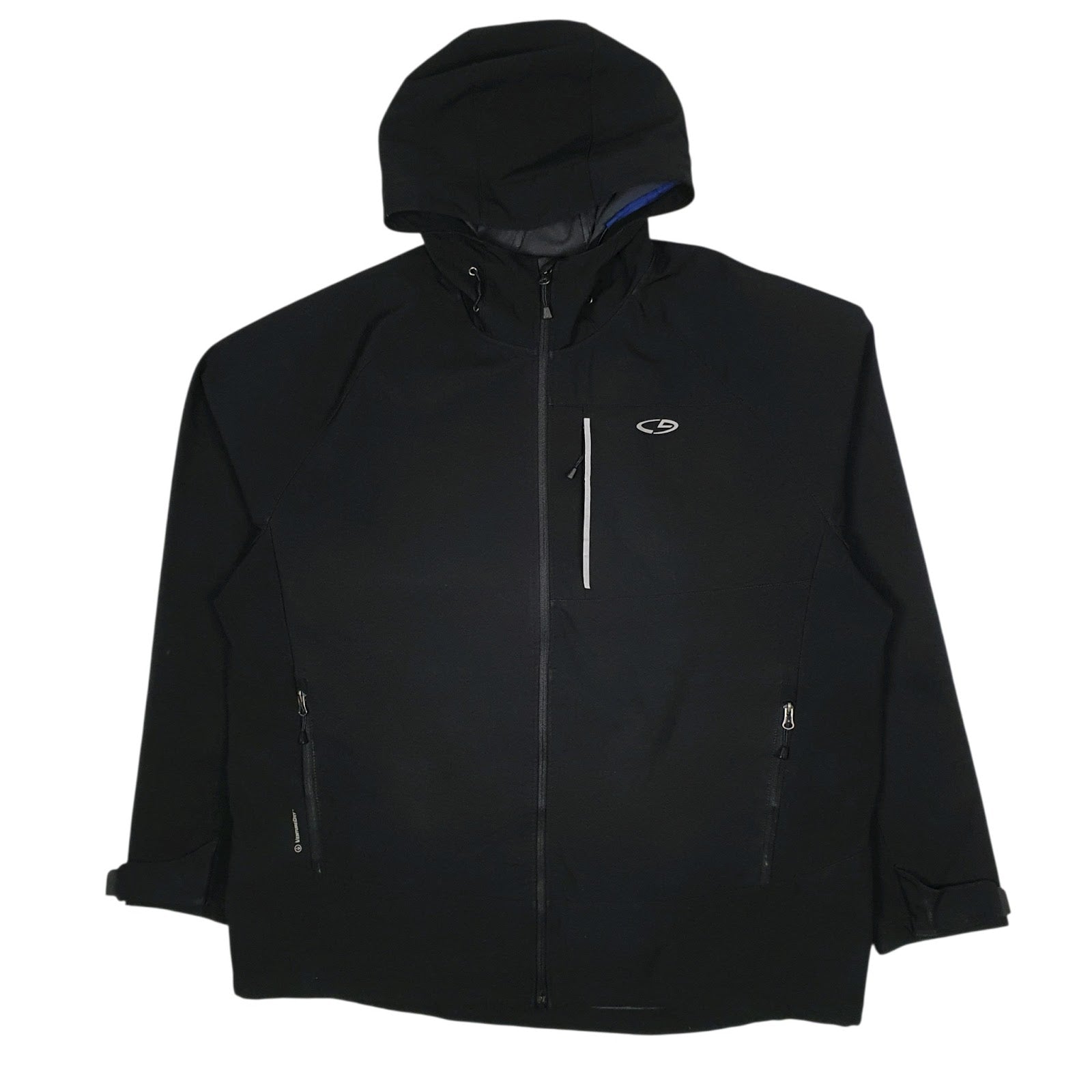 Mens Black Champion Softshell Hoodie Coat