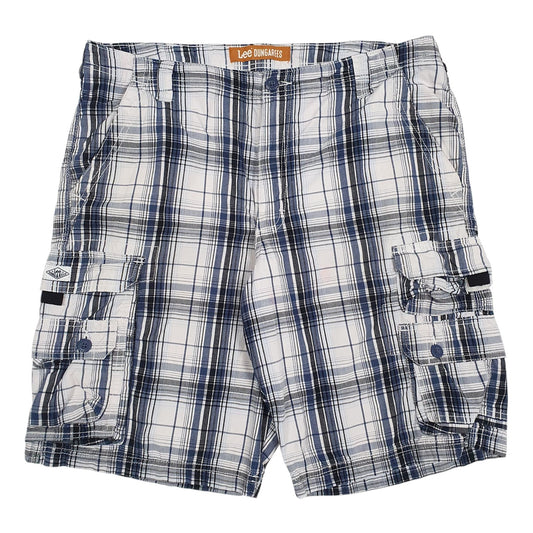 Mens White Lee Dungarees Cargo Shorts