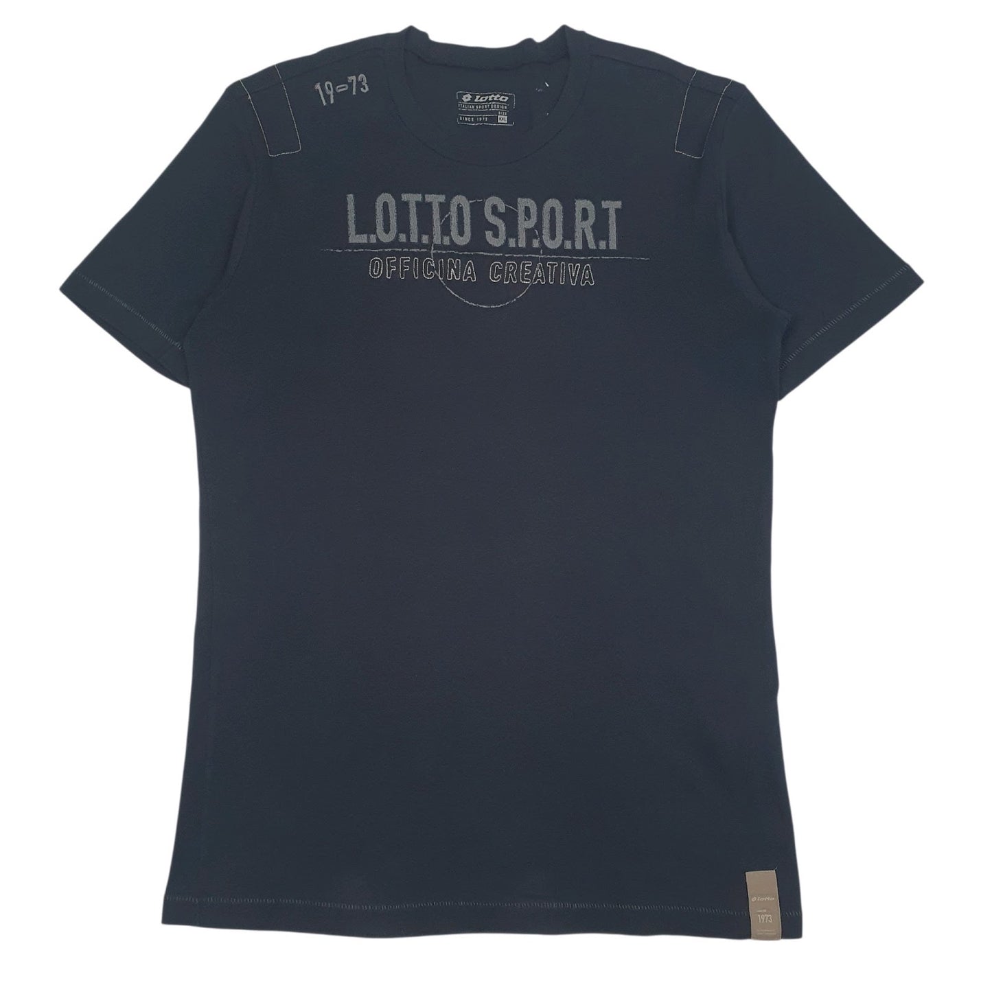 Mens Black Lotto  Short Sleeve T Shirt