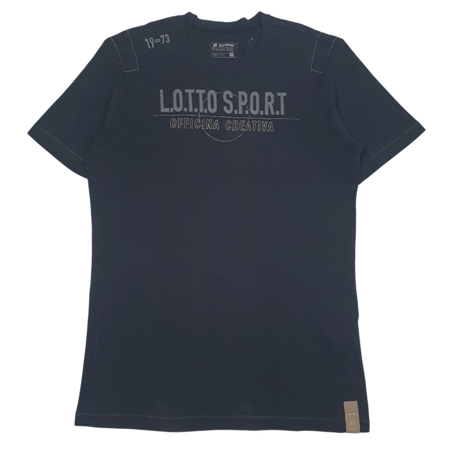 Mens Black Lotto  Short Sleeve T Shirt